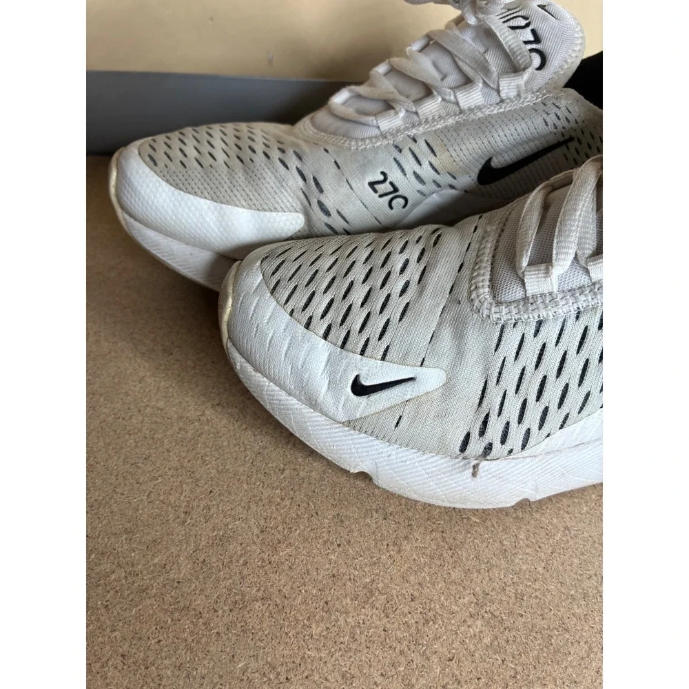Nike Air Max 270 Womens White Black Running Shoes AH6789-100 Size 7